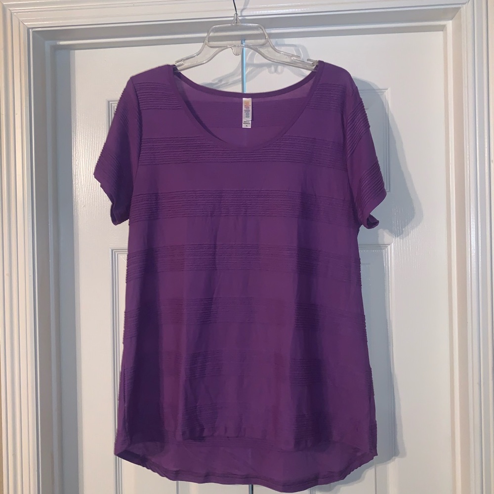 EUC LuLaRoe Purple Ribbed Classic XL